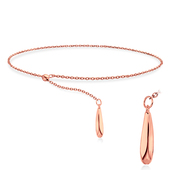 Rose Gold plated Drop Shape Silver Bracelet BRS-445-RO-GP